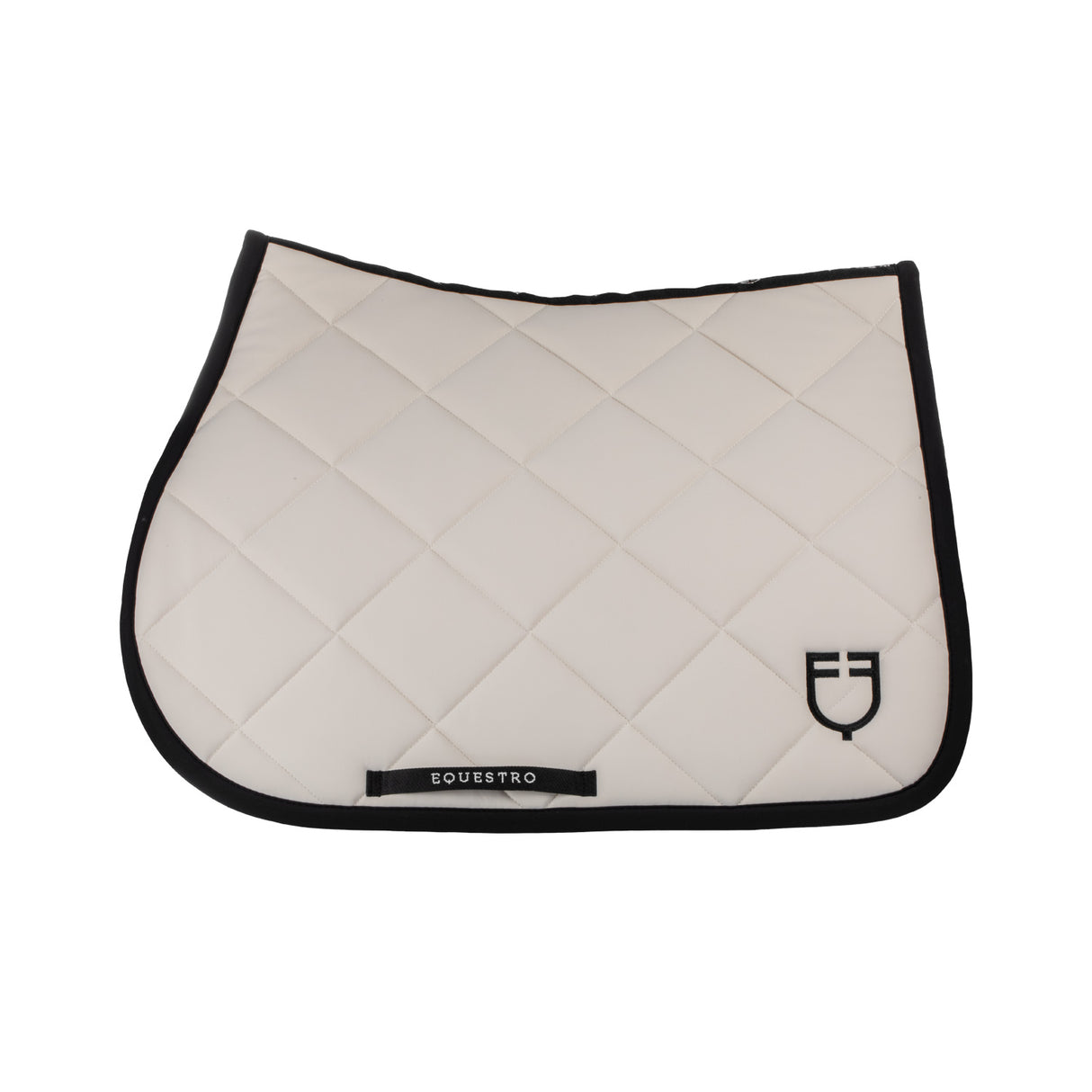 Equestro Jumping Saddle Pad With Embroidered Logo Black Line Edition