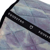 Equestro Jumping Saddle Pad With Embroidered Logo Black Line Edition
