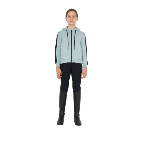 Equestro Girls' Full Zip Sweatshirt Inner Fleece #colour_grey