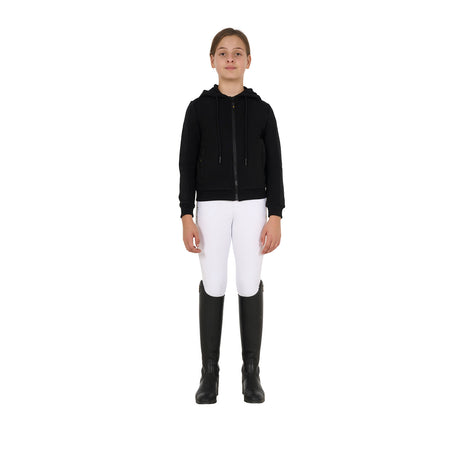 Equestro Girls' Full Zip Sweatshirt Inner Fleece #colour_black