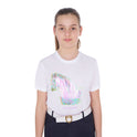 Equestro Girls' Slim Fit T-Shirt Interference Horse Print
