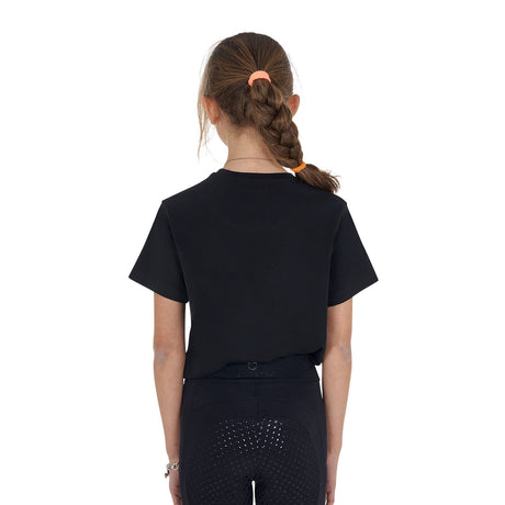 Equestro Girls' Stripe Horse Club Cotton T-Shirt