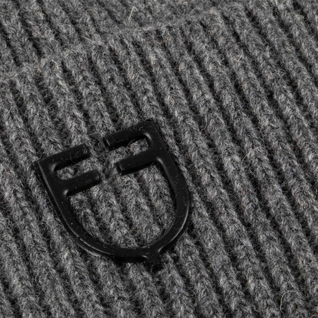Equestro Unisex Knitted Texture Wool Beanie #colour_grey