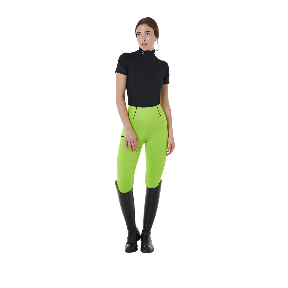 Equestro Women's Slim Fit Full Grip Leggings