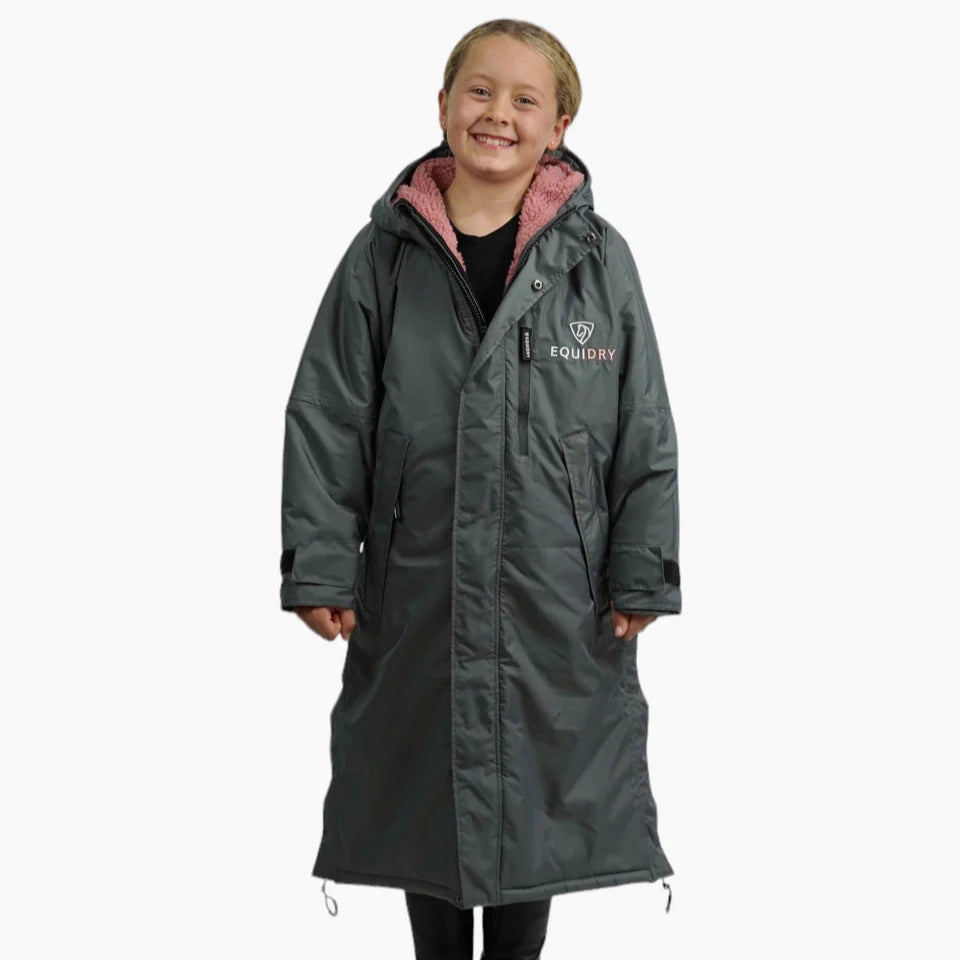 EQUIDRY Children's Thick Fleece Evolution #colour_grey-pale-pink