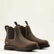 Ariat Men's Groundbreaker Chelsea Waterproof Soft Toe Work Boot #colour_brown