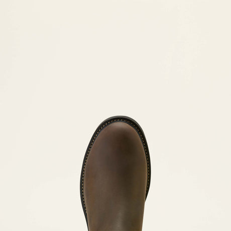 Ariat Men's Groundbreaker Chelsea Waterproof Soft Toe Work Boot #colour_brown