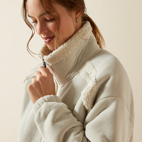 Ariat Women's Lafayette Ful Zip Sweatshirt #colour_pelican