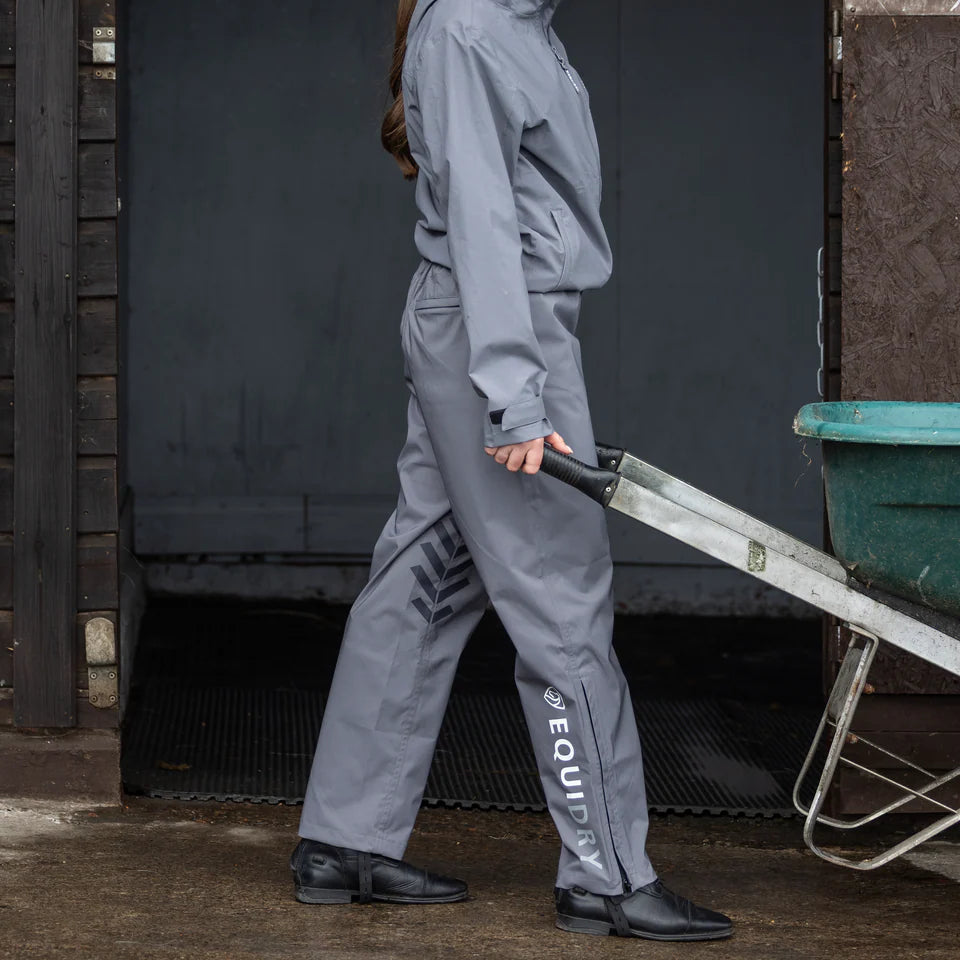 EQUIDRY Women's Unlined Waterproof Trousers #colour_grey