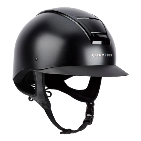 Champion Insight Oval Standard Peak Riding Hat #colour_matt-black