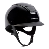 Champion Insight Oval Standard Peak Riding Hat #colour_metallic-black