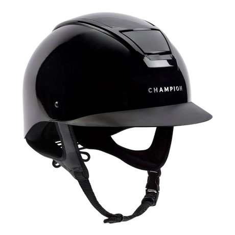 Champion Insight Oval Standard Peak Riding Hat #colour_metallic-black