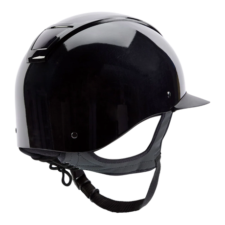 Champion Insight Round Wide Peak Riding Hat #colour_metallic-black