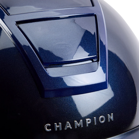 Champion Insight Round Wide Peak Riding Hat #colour_metallic-navy