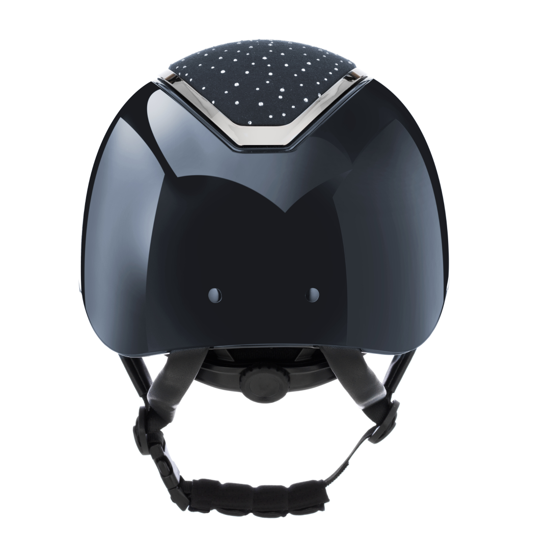 Charles Owen Kylo Crystal Gloss with MIPS Riding Hat #colour_navy-gloss-silver