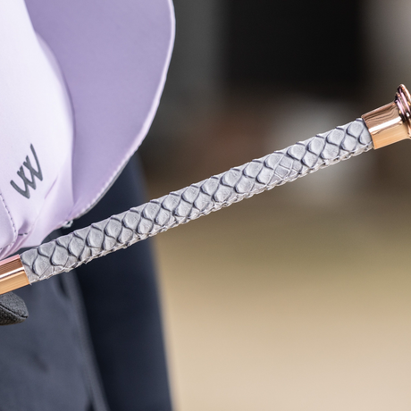 Woof Wear Reptile Dressage Whip #colour_grey-rose-gold