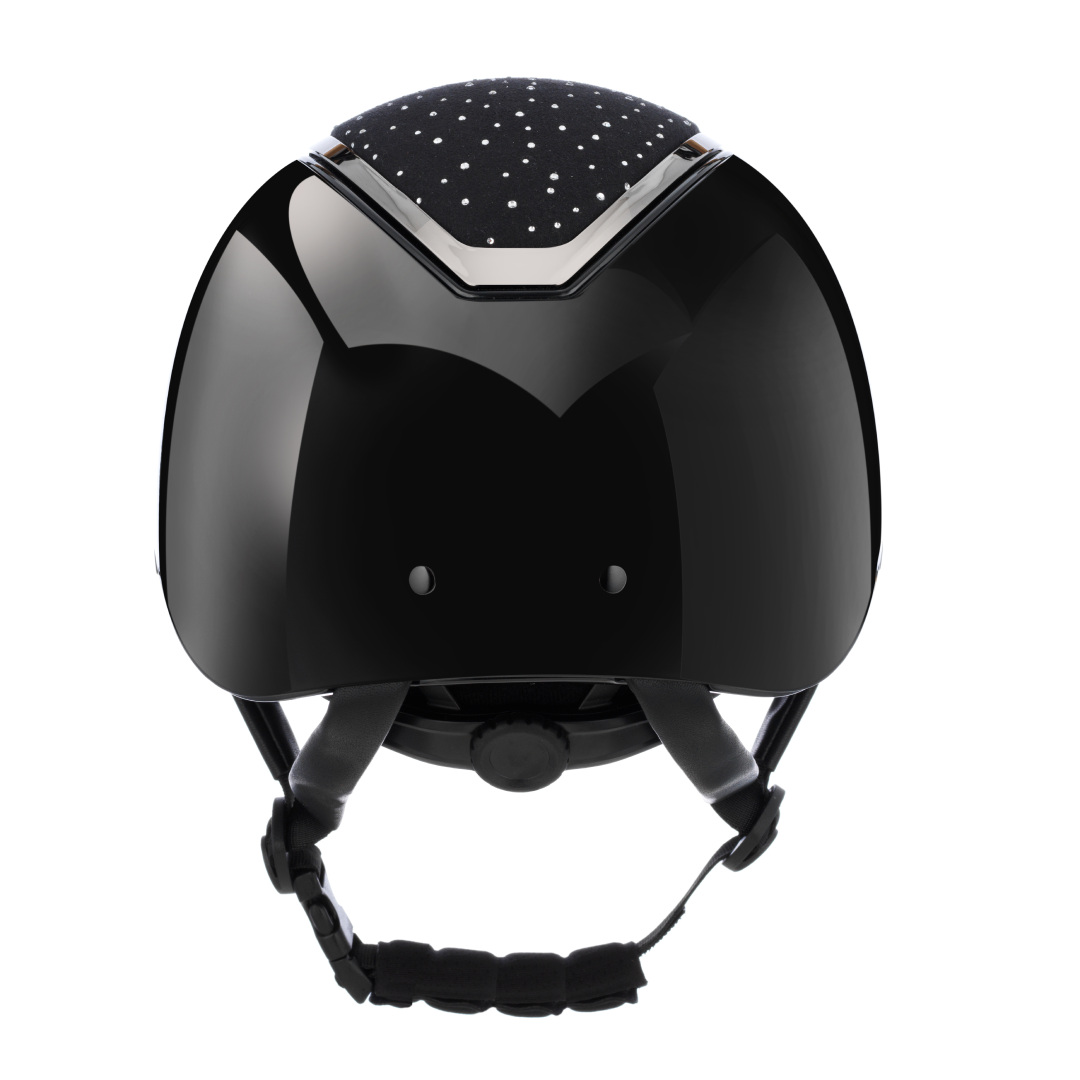 Charles Owen Kylo Crystal Gloss with MIPS Riding Hat #colour_black-gloss-chrome