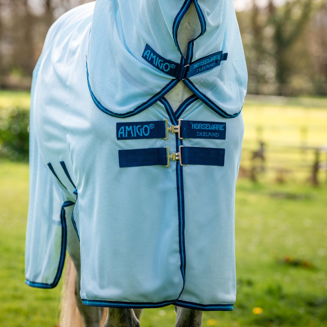 Horseware Ireland Amigo Bug Buster #colour_azure-blue-navy-electric-blue
