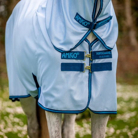 Horseware Ireland Amigo Bug Rug #colour_azure-blue-navy-electric-blue