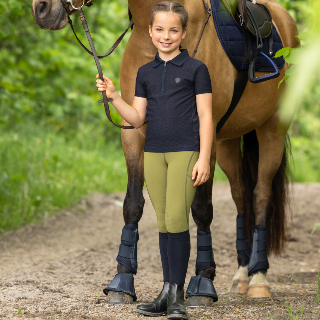 Covalliero Children's Riding Tights #colour_olive