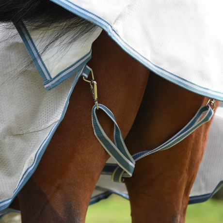 Weatherbeeta Comfitec Hexi Shield Combo Neck #colour_silver-teal-blue