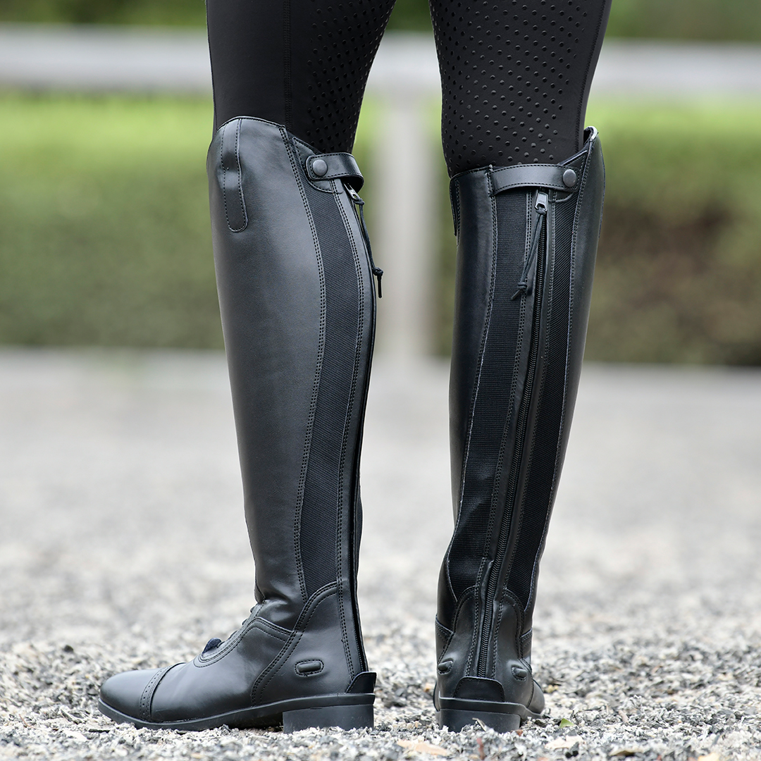 Saxon Syntovia Tall Field Boots #colour_black
