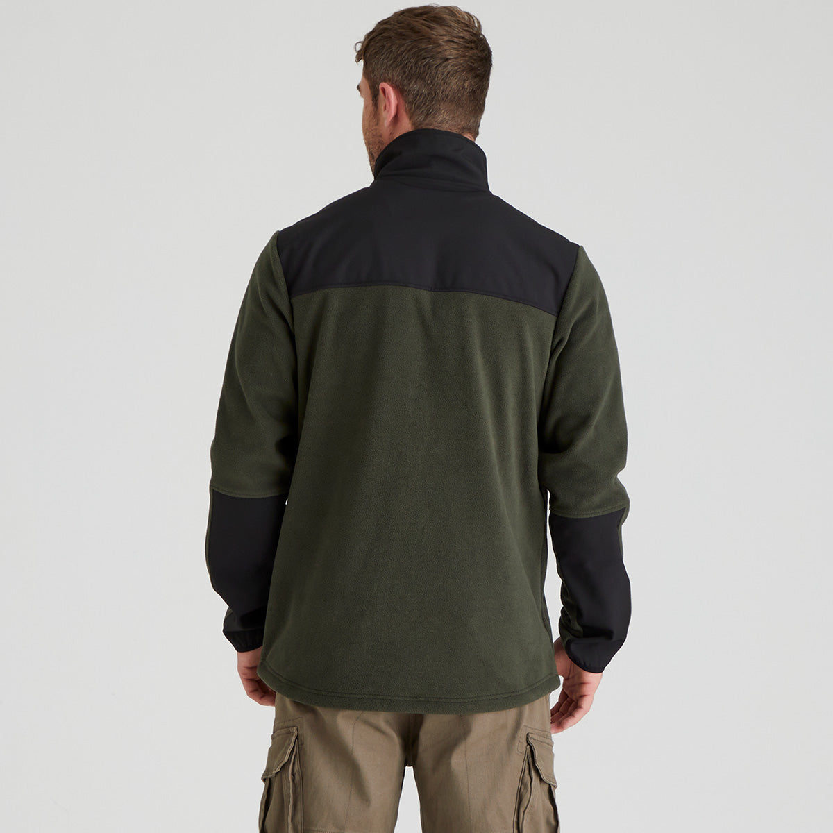 Ridgeline Mens Hybrid Jacket #colour_deep-forest-black