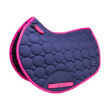 Hy Equestrian DynaMizs Ecliptic Close Contact Saddle Pad #colour_navy-magenta