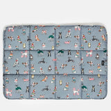 Joules Rainbow Dogs Travel Mat #colour_grey-dog-print