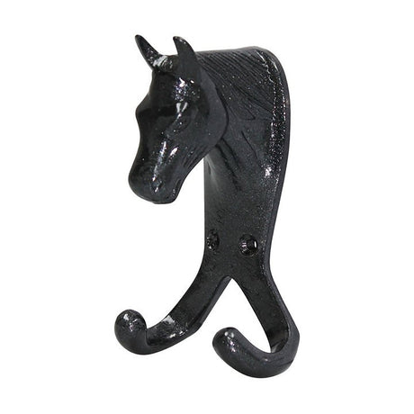 Perry Equestrian Horse Head Double Stable/Wall Hook - Purple