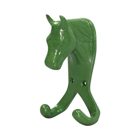 Perry Equestrian Horse Head Double Stable/Wall Hook - Purple