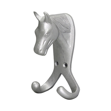 Perry Equestrian Horse Head Double Stable/Wall Hook - Purple