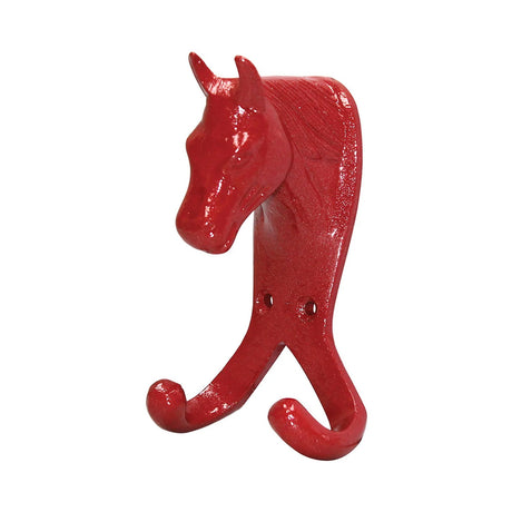 Perry Equestrian Horse Head Double Stable/Wall Hook - Purple
