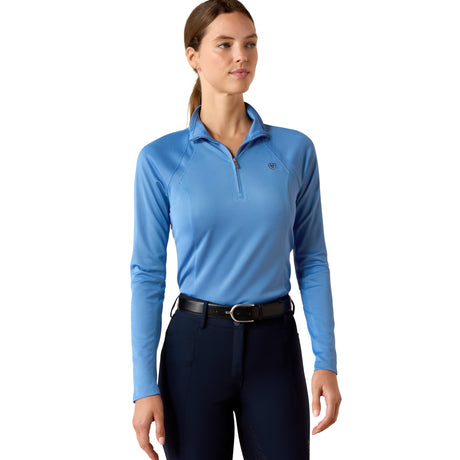 Ariat Women's Sunstopper 3.0 1/4 Zip Baselayer #colour_riviera