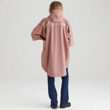 Ridgeline Unisex Poncho #colour_dusky-pink