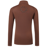 Covalliero Active Ladies Long Sleeve Base Layer #colour_oak-brown