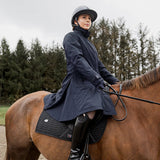 EQUIDRY Women's Bronte Riding Coat with Removable Hood #colour_navy
