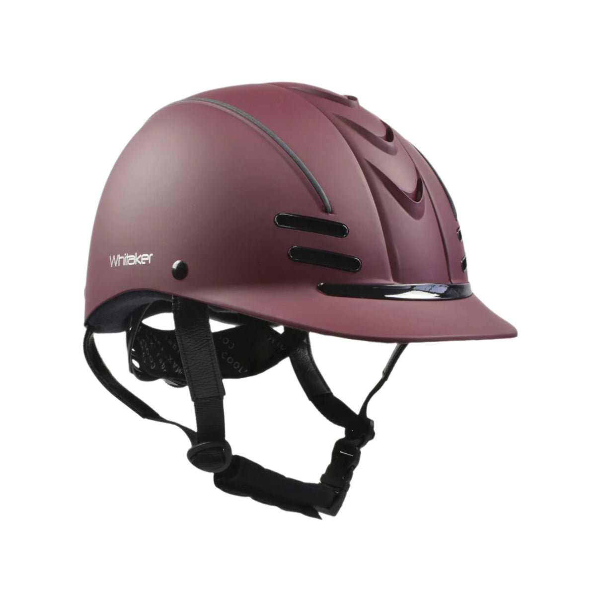 Whitaker Club Young Rider Helmet #colour_burgundy-black