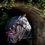 Horseware Ireland Amigo Hero 0g Turnout Rug #colour_navy-hw-print-burgundy-white