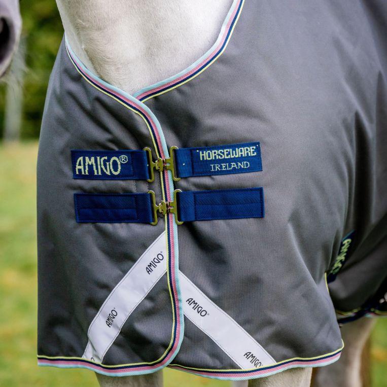 Horseware Ireland Amigo Bravo 12 Original 100g Turnout Rug #colour_shadow-navy-lime