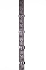 Henry James V-Grip Hybrid Rubber Reins With Leather Stoppers #colour_black