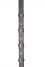 Henry James V-Grip Hybrid Rubber Reins With Leather Stoppers #colour_black