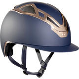 Suomy Apex Chrome Riding Hat #colour_blue-matt-rose-gold