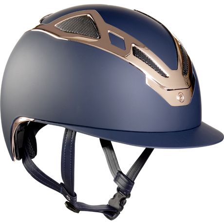 Suomy Apex Chrome Riding Hat #colour_blue-matt-rose-gold
