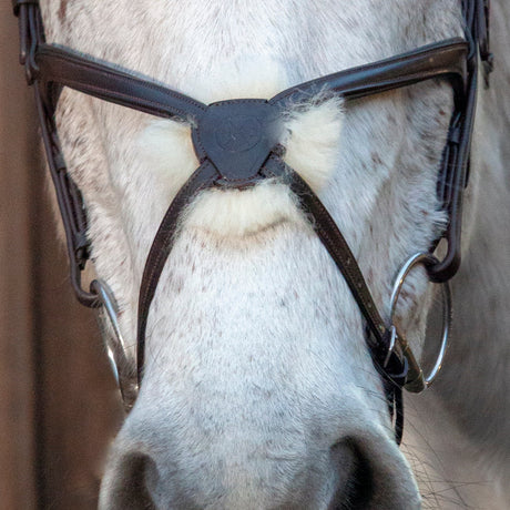 Henry James Figure 8 Sheepskin Grackle Noseband #colour_black