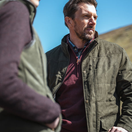 Hoggs of Fife Glenesk Quilted Jacket #colour_loden