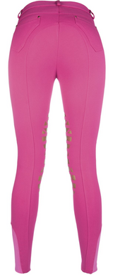 HKM Soft Silicone Knee Patch Riding Breeches #colour_pink