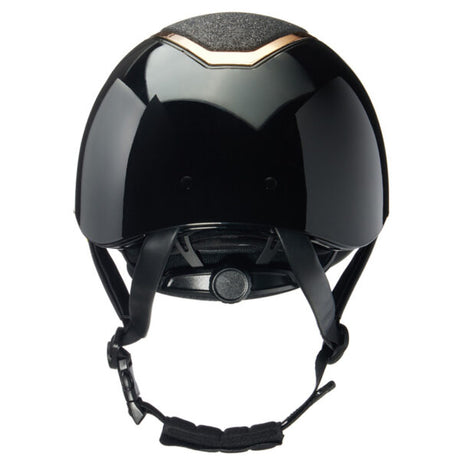 Charles Owen Kylo MIPS Sparkly Gloss Riding Hat #colour_black-gloss-rose-gold