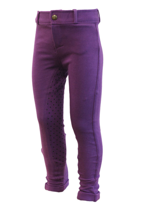 Mackey Equisential Junior Spotty Jodhpurs #colour_purple-black