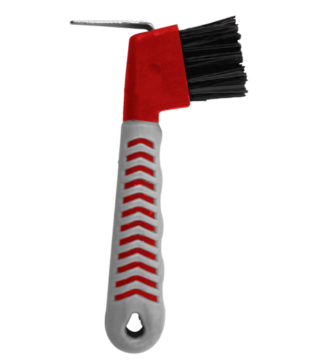Waldhausen Grippy Hoof Pick Brush #colour_red-grey